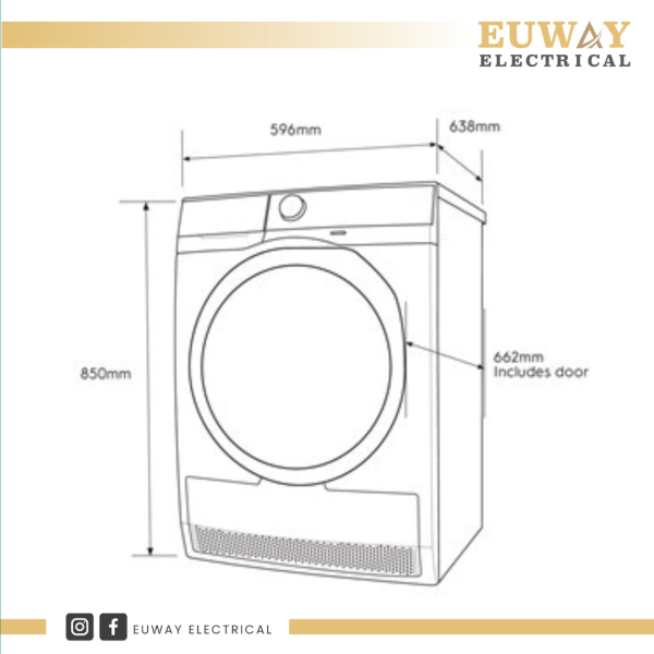 ELECTROLUX 8KG HEAT PUMP DRYER EDH803Q7WB