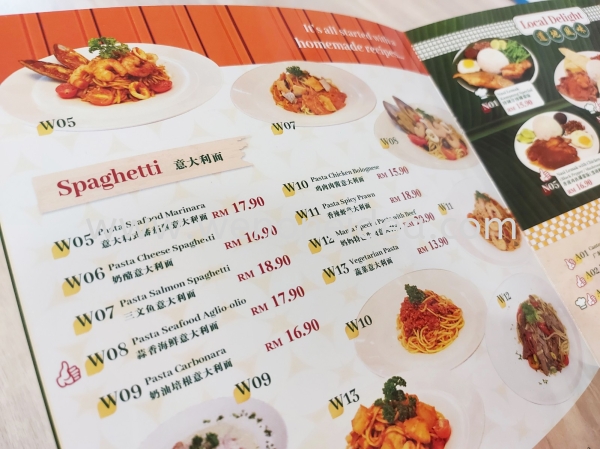 Menu 12pp Design and Printing