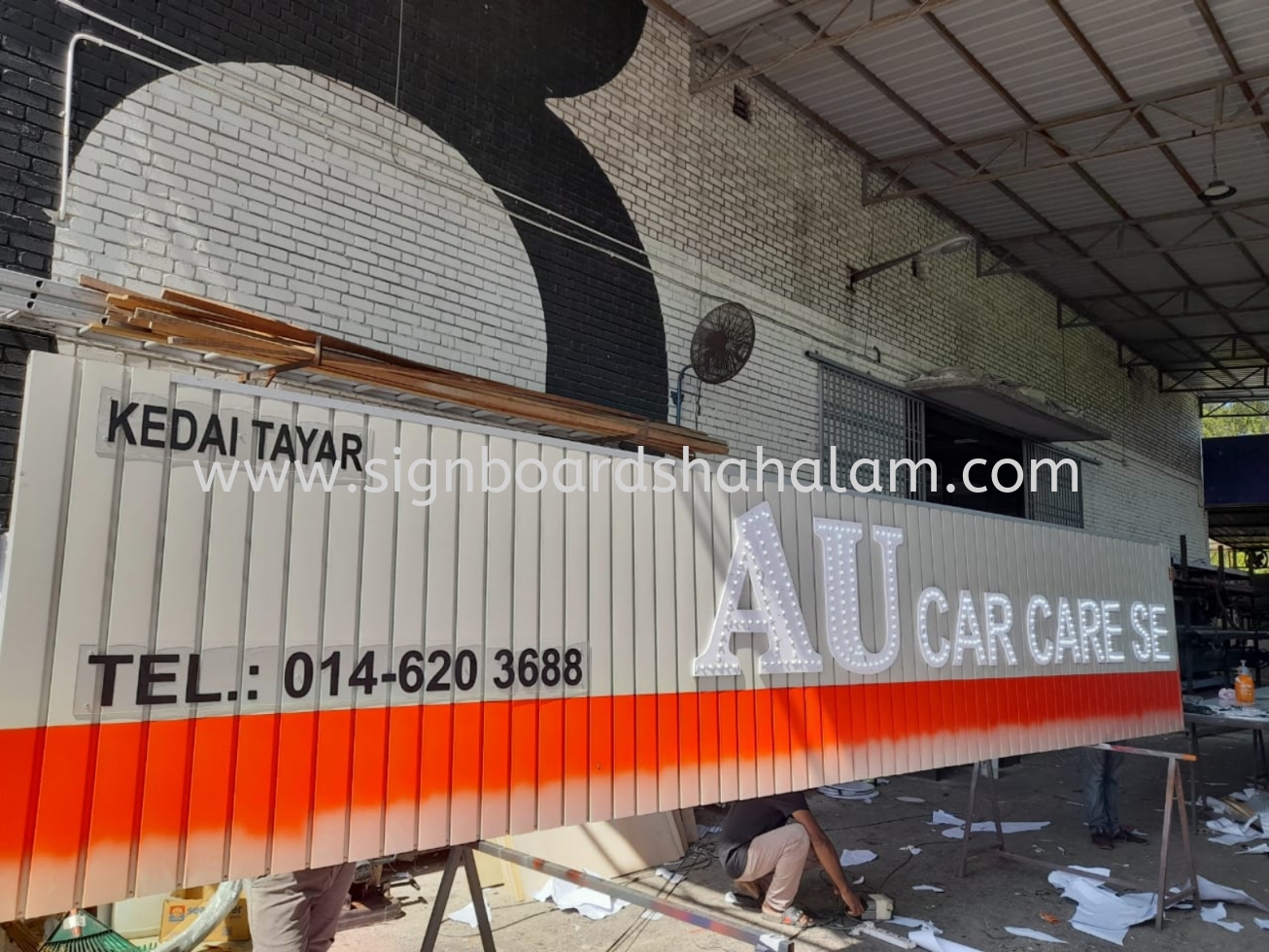 Au Car Alam Impian  -Aluminium Panel Base With 3D LED Frontlit Signboard 