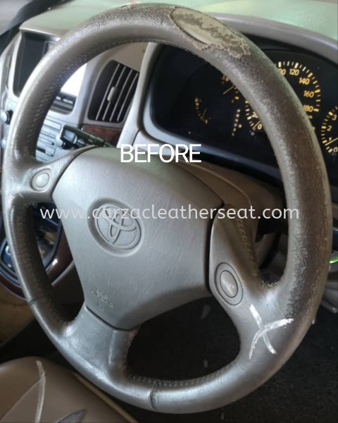 TOYOTA HARRIER STEERING WHEEL REPLACE LEATHER 