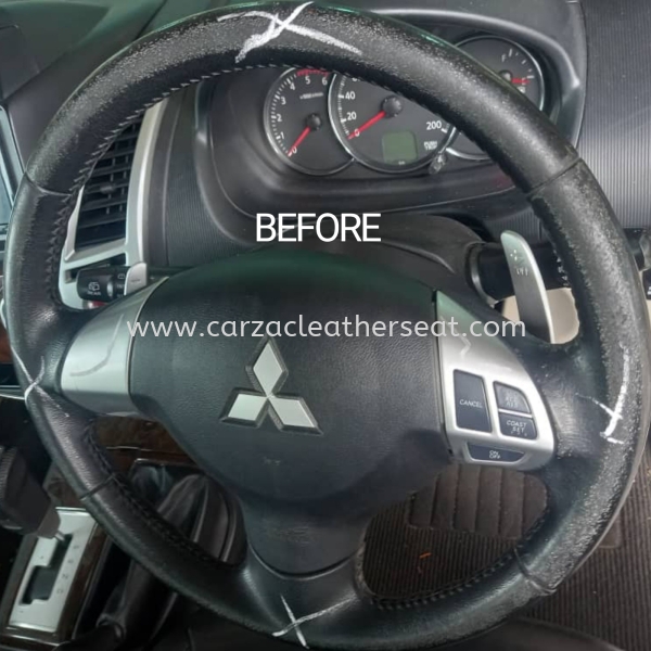 MITSUBISHI PAJERO STEERING WHEEL REPLACE LEATHER 