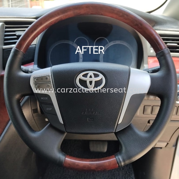 TOYOTA VELLFIRE STEERING WHEEL REPLACE LEATHER