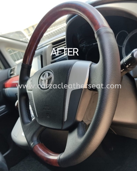 TOYOTA VELLFIRE STEERING WHEEL REPLACE LEATHER