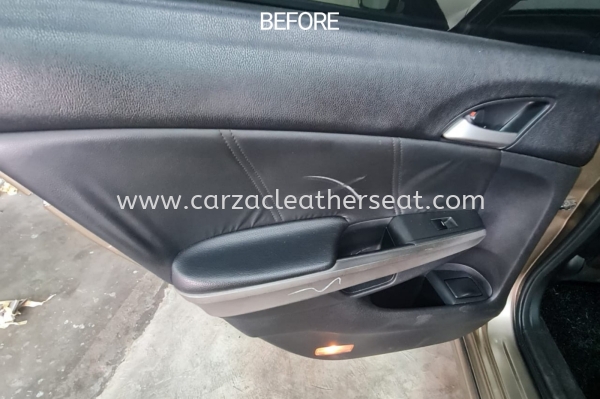 HONDA ACCORD DOOR PANEL WRAPPING REPLACE LEATHER  & HANDLE METALLIC SPRAY