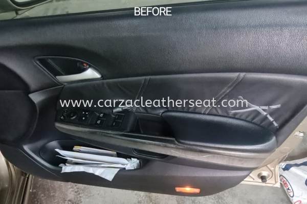 HONDA ACCORD DOOR PANEL WRAPPING REPLACE LEATHER  & HANDLE METALLIC SPRAY