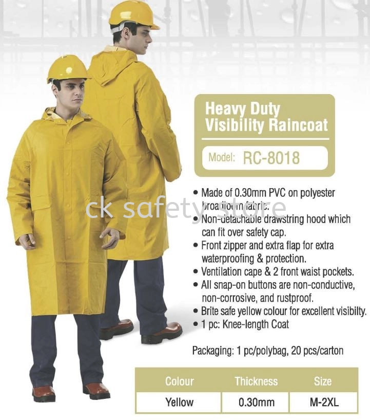 Heavy Duty Visibility Raincoat (RC-8018)