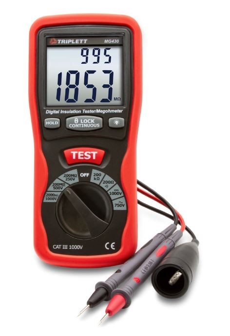 Digital Insulation Tester - Tests Insulation Resistance to 2000MΩ, CAT III 1000V - (MG430)