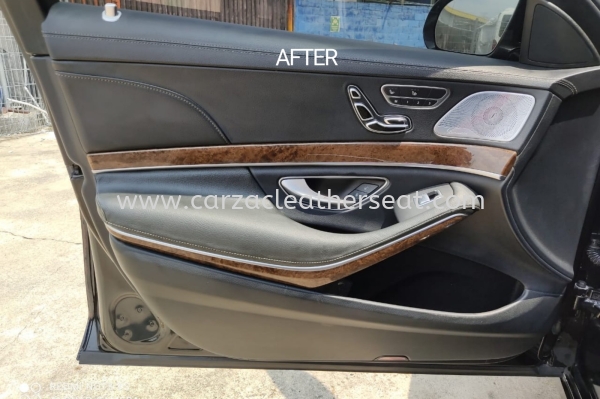 MERCEDES S400 DOOR PANEL WRAPPING REPLACE LEATHER 
