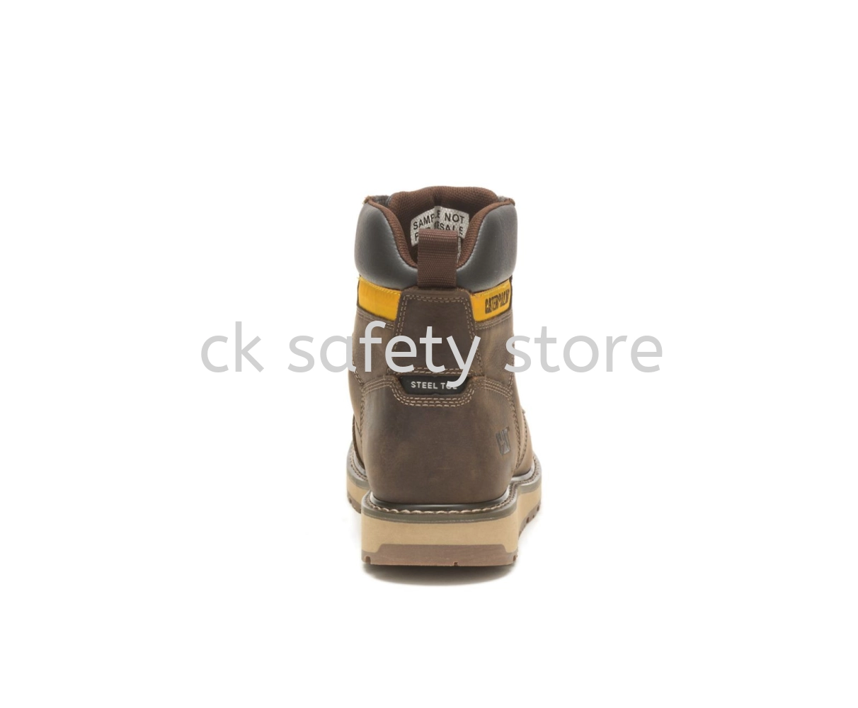 CATERPILLAR MEN’S CALIBRATE BROWN LEATHER CSA STEEL TOE WORK BOOTS P725462