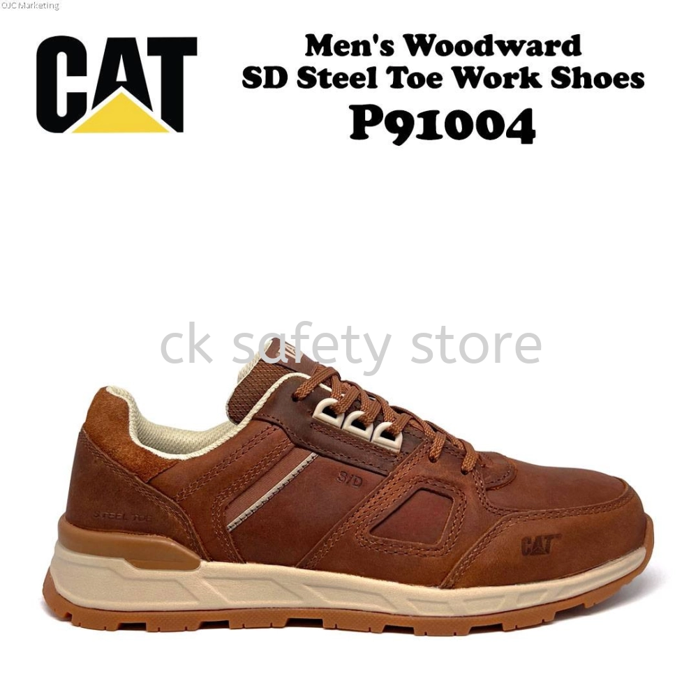 CATERPILLAR SHOES: MEN'S P91004 BARLEY WOODWARD LEATHER ST WORK SHOE