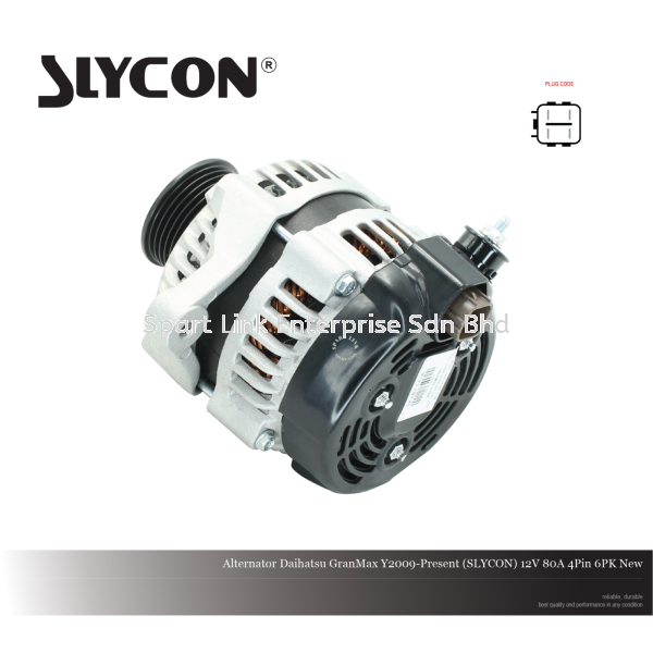 Alternator Daihatsu GranMax Y2009-Present (SLYCON) 12V 80A 4Pin 6PK New