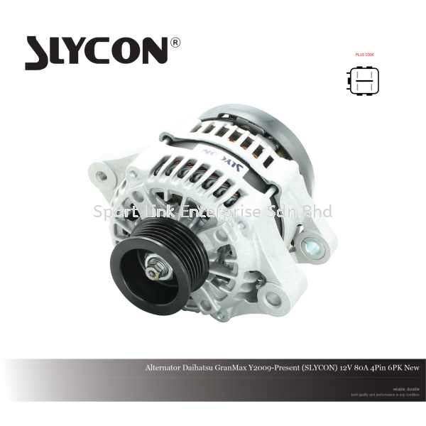 Alternator Daihatsu GranMax Y2009-Present (SLYCON) 12V 80A 4Pin 6PK New