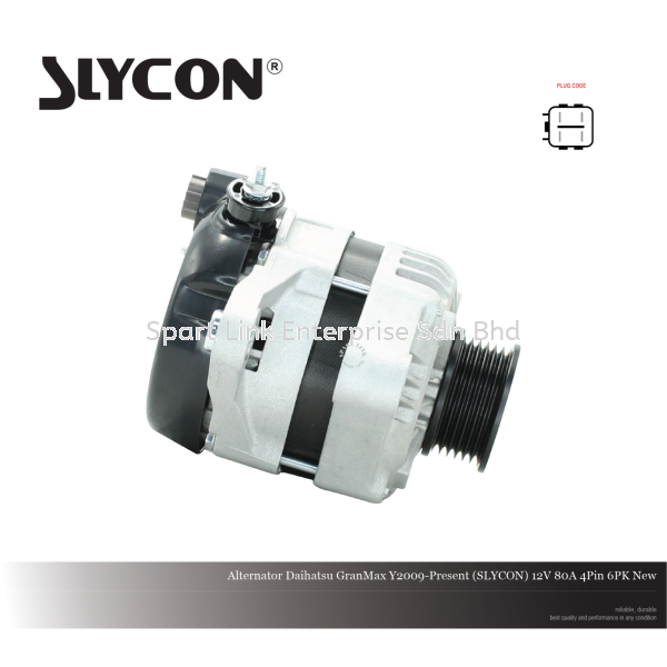 Alternator Daihatsu GranMax Y2009-Present (SLYCON) 12V 80A 4Pin 6PK New