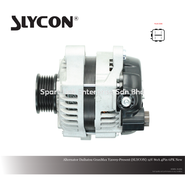 Alternator Daihatsu GranMax Y2009-Present (SLYCON) 12V 80A 4Pin 6PK New