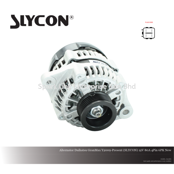 Alternator Daihatsu GranMax Y2009-Present (SLYCON) 12V 80A 4Pin 6PK New