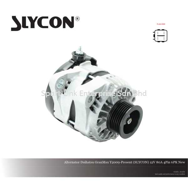 Alternator Daihatsu GranMax Y2009-Present (SLYCON) 12V 80A 4Pin 6PK New