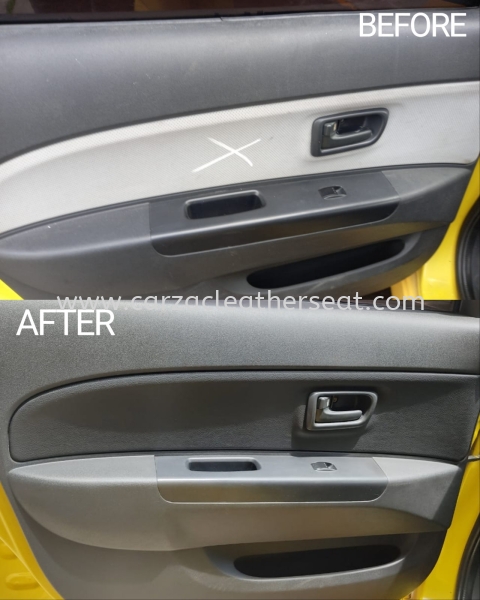 PERODUA MYVI DOOR PANEL WRAPPING REPLACE LEATHER