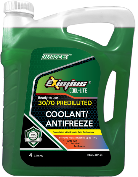 Hardex Eximius Cool-Lite 30/70 Prediluted Coolant/Antifreeze 4L