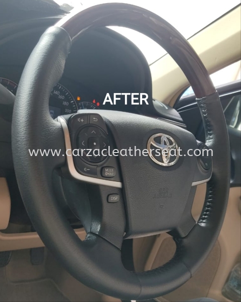 TOYOTA CAMRY STEERING WHEEL REPLACE LEATHER & WOOD