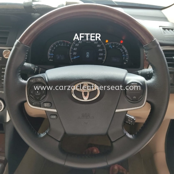 TOYOTA CAMRY STEERING WHEEL REPLACE LEATHER & WOOD