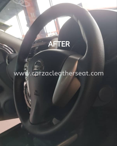 NISSAN ALMERA STEERING WHEEL REPLACE LEATHER