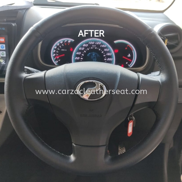 PERODUA MYVI STEERING WHEEL REPLACE LEATHER