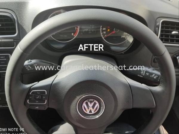 VOLKSWAGEN POLO STEERING WHEEL REPLACE LEATHER