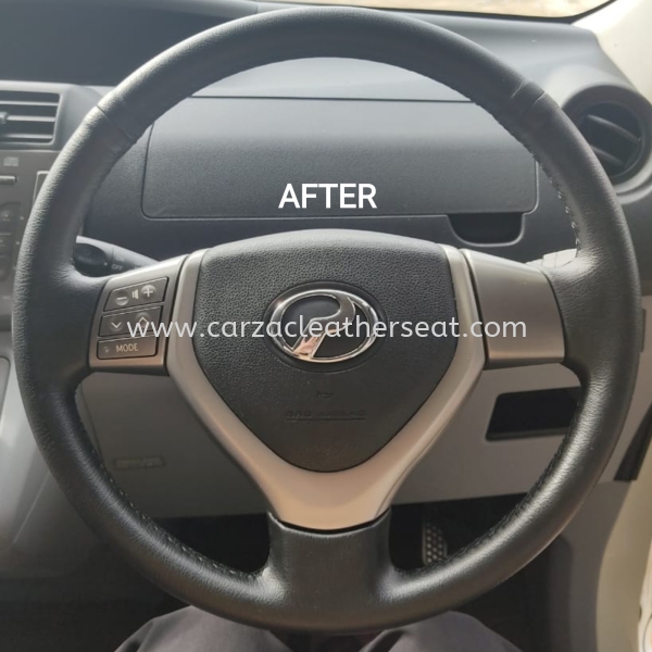 PERODUA ALZA STEERING WHEEL REPLACE LEATHER