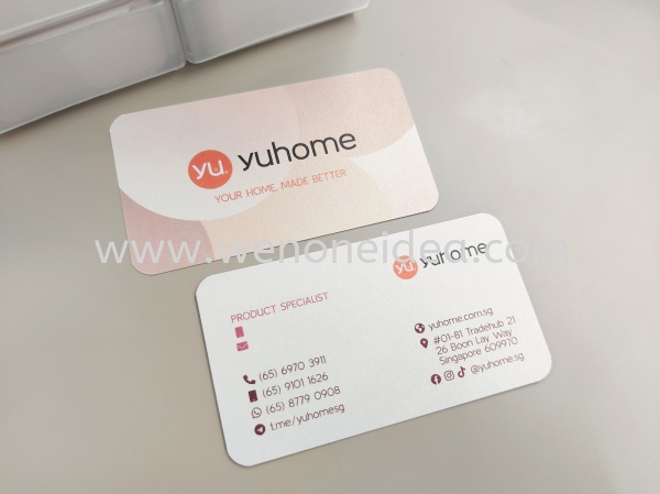 Pearl Effect Name Card with Round Corner