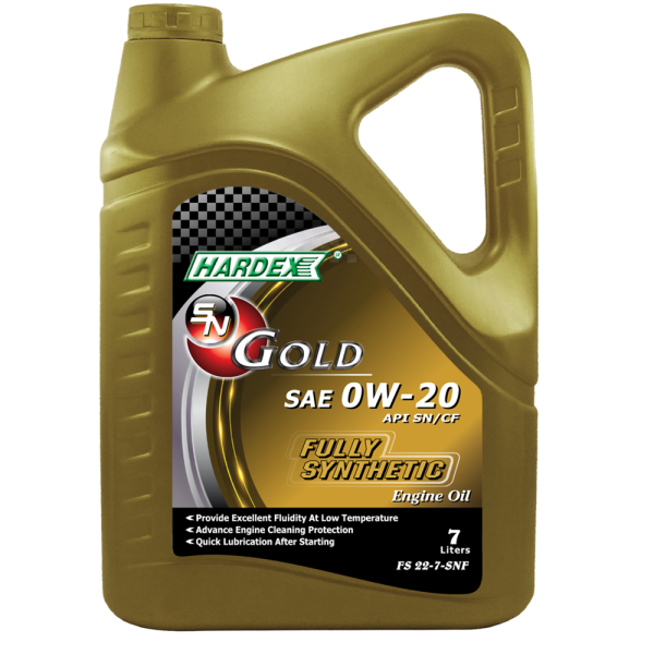 HARDEX SN GOLD FULLY SYNTHETIC ENGINE OIL SERIES SAE 0W-20 - 7L