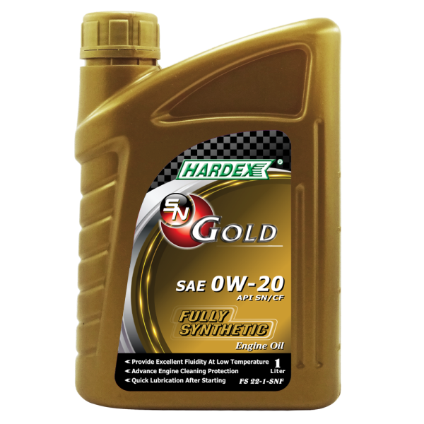 HARDEX SN GOLD FULLY SYNTHETIC ENGINE OIL SERIES SAE 0W-20 - 1L