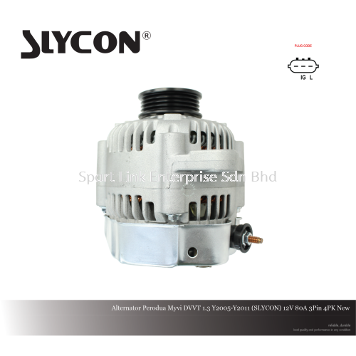 Alternator Perodua Myvi DVVT 1.3 Y2005-Y2011 (SLYCON) 12V 80A 3Pin 4PK New