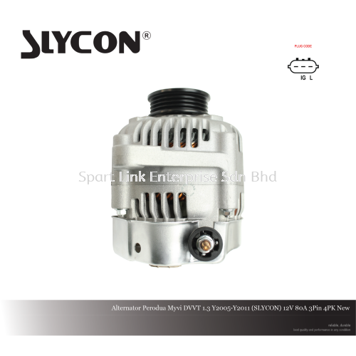 Alternator Perodua Myvi DVVT 1.3 Y2005-Y2011 (SLYCON) 12V 80A 3Pin 4PK New