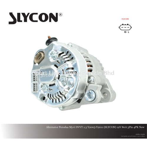 Alternator Perodua Myvi DVVT 1.3 Y2005-Y2011 (SLYCON) 12V 80A 3Pin 4PK New