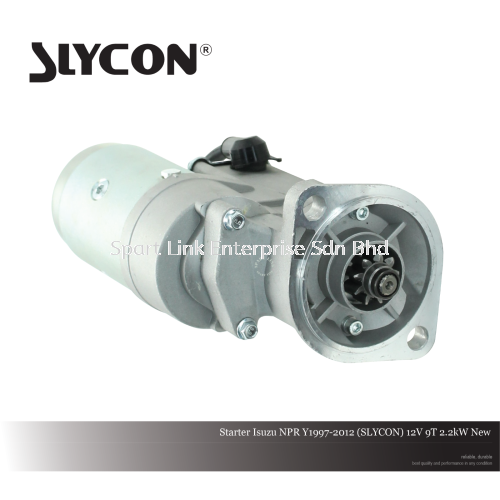 Starter Isuzu NPR Y1997-2012 (SLYCON) 12V 9T 2.2kW New