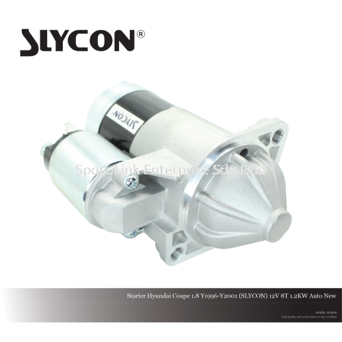 Starter Hyundai Coupe 1.8 Y1996-Y2001 (SLYCON) 12V 8T 1.2KW Auto New
