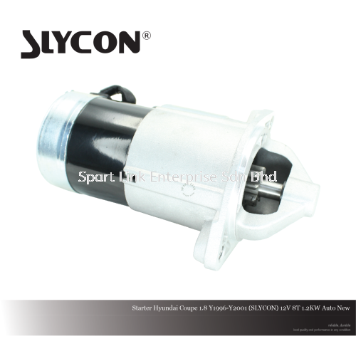 Starter Hyundai Coupe 1.8 Y1996-Y2001 (SLYCON) 12V 8T 1.2KW Auto New