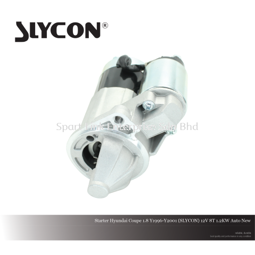 Starter Hyundai Coupe 1.8 Y1996-Y2001 (SLYCON) 12V 8T 1.2KW Auto New