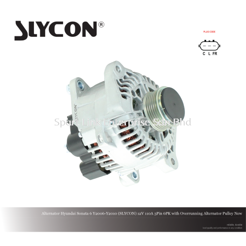 Alternator Hyundai Sonata 6 Y2006-Y2010 (SLYCON) 12V 110A 3Pin 6PK with OAP New