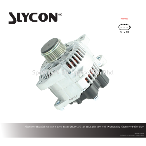 Alternator Hyundai Sonata 6 Y2006-Y2010 (SLYCON) 12V 110A 3Pin 6PK with OAP New