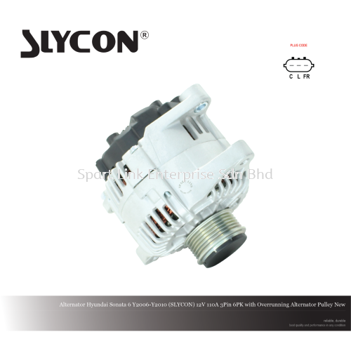 Alternator Hyundai Sonata 6 Y2006-Y2010 (SLYCON) 12V 110A 3Pin 6PK with OAP New