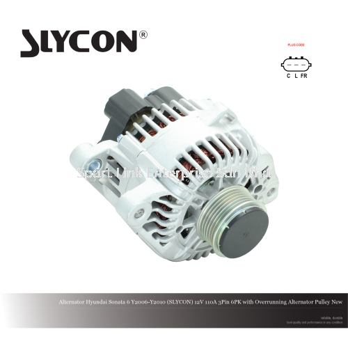 Alternator Hyundai Sonata 6 Y2006-Y2010 (SLYCON) 12V 110A 3Pin 6PK with OAP New