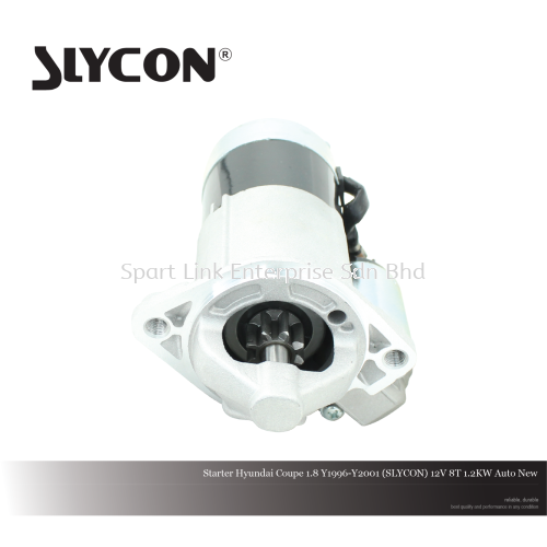 Starter Hyundai Coupe 1.8 Y1996-Y2001 (SLYCON) 12V 8T 1.2KW Auto New