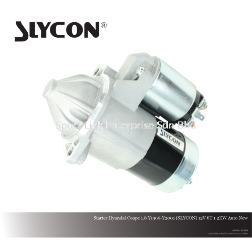 Starter Hyundai Coupe 1.8 Y1996-Y2001 (SLYCON) 12V 8T 1.2KW Auto New