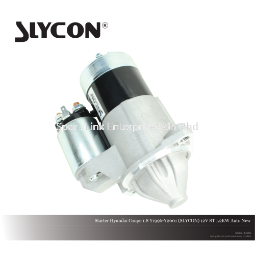 Starter Hyundai Coupe 1.8 Y1996-Y2001 (SLYCON) 12V 8T 1.2KW Auto New