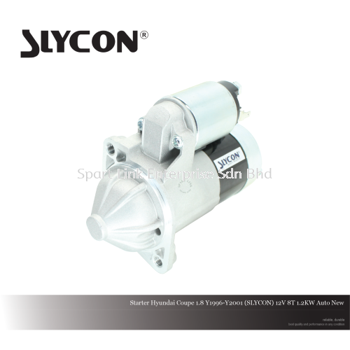 Starter Hyundai Coupe 1.8 Y1996-Y2001 (SLYCON) 12V 8T 1.2KW Auto New