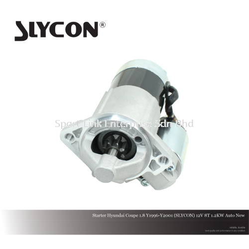 Starter Hyundai Coupe 1.8 Y1996-Y2001 (SLYCON) 12V 8T 1.2KW Auto New