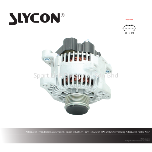 Alternator Hyundai Sonata 6 Y2006-Y2010 (SLYCON) 12V 110A 3Pin 6PK with OAP New