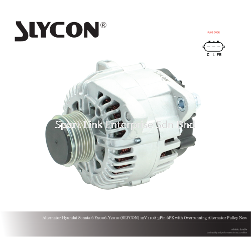 Alternator Hyundai Sonata 6 Y2006-Y2010 (SLYCON) 12V 110A 3Pin 6PK with OAP New