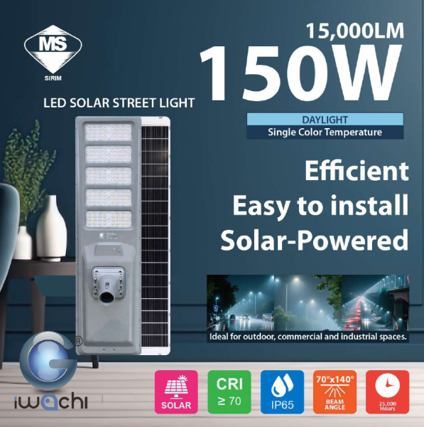 Iwachi 150W LED Solar Street Light (Sirim) - TQ03